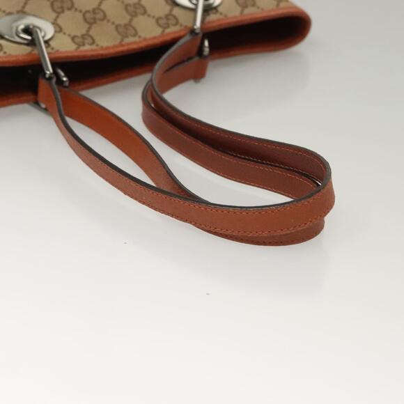 GUCCI GG Canvas Tote Bag Beige Silver - Picture 7 of 16